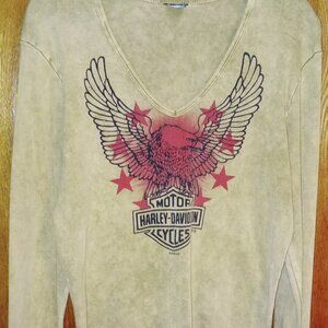 Harley-Davidson Long Sleeved Tee Women's V-neck